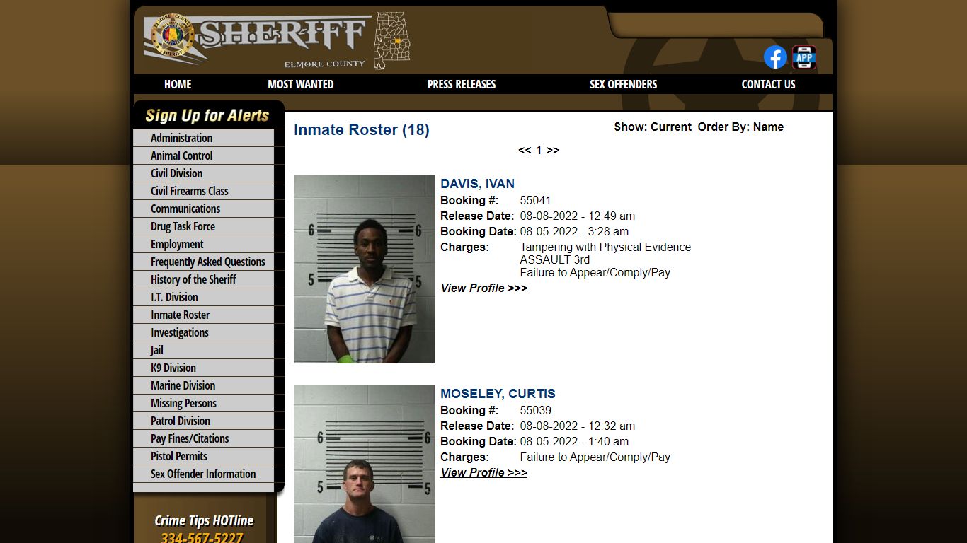 Inmate Roster - Elmore County AL Sheriff's Office