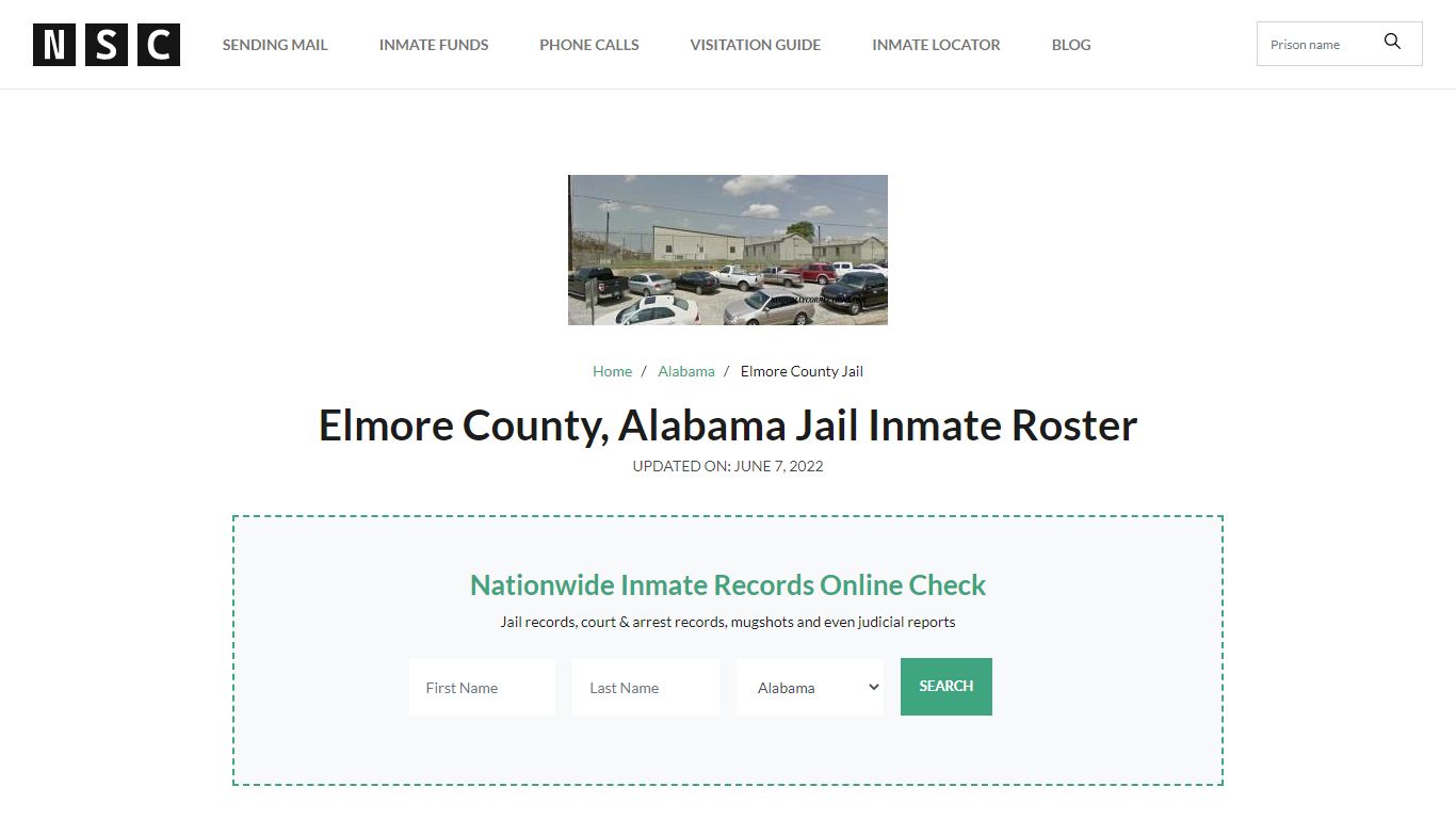 Elmore County, Alabama Jail Inmate Roster